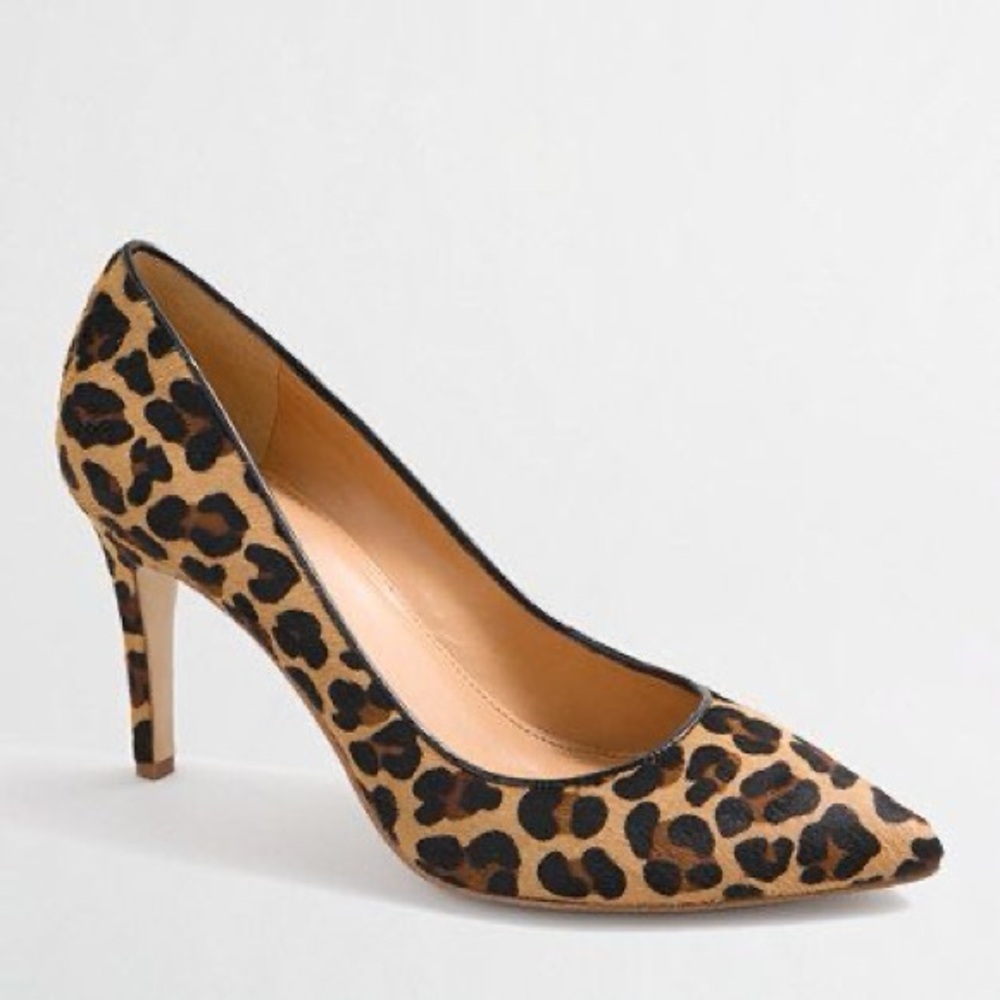 JCrew Isabelle Calf Hair Pumps in Leopard Print Size 7.5